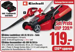 B1 Discount Baumarkt Einhell Akku-Laubbläser GE-CL 18 Li E Solo Angebot