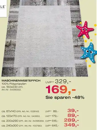 Möbel Inhofer Maschinenwebteppich Angebot