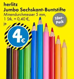 TEDi Herlitz jumbo sechskant-buntstifte Angebot