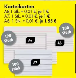 TEDi Karteikarten a8 Angebot