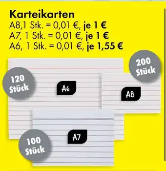 TEDi Karteikarten a8 Angebot