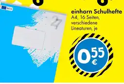 TEDi Einhorn schulhefte Angebot