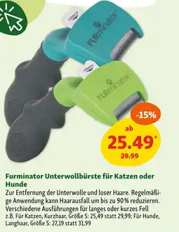 Fressnapf Furminator unterwollbürste für katzen oder hunde Angebot