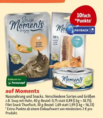 Fressnapf Nassnahrung und snacks Angebot