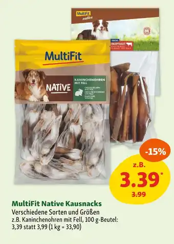 Fressnapf Multifit native kausnacks Angebot