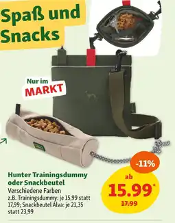 Fressnapf Hunter trainingsdummy oder snackbeutel Angebot