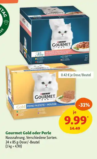 Fressnapf Purina gourmet gold oder perle Angebot