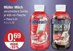 V Markt Müller müllermilch erdbeer-geschmack Angebot