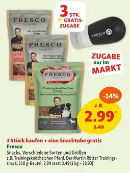 Fressnapf Fresco snacks Angebot