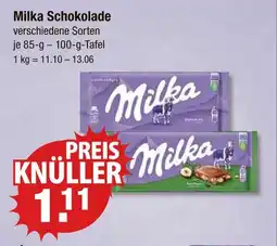 V Markt Milka schokolade Angebot