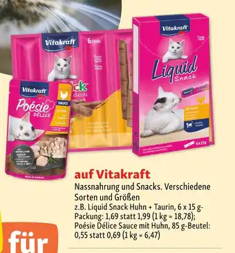 Fressnapf Vitakraft liquid snack huhn + taurin Angebot
