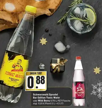 Edeka Schwarzwald Sprudel Bar Edition Tonic Water Oder Wild Berry Angebot