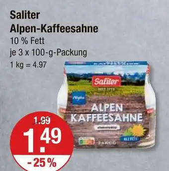 V Markt Saliter alpen-kaffeesahne Angebot