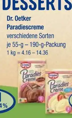 V Markt Dr. oetker paradiescreme Angebot