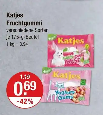 V Markt Katjes grün-ohr hase Angebot