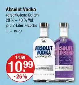 V Markt Absolut vodka Angebot