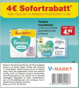 V Markt Pampers pampers feuchttücher sensitive Angebot