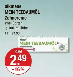 V Markt Alkmene mein teebaumöl zahncreme Angebot