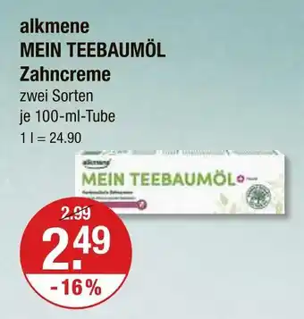 V Markt Alkmene mein teebaumöl zahncreme Angebot