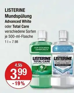 V Markt Listerine mundspülung advanced white Angebot