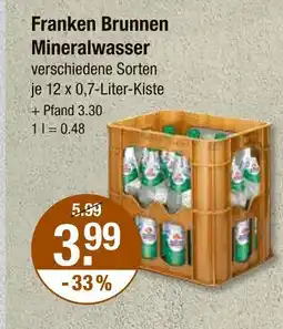 V Markt Franken brunnen mineralwasser Angebot