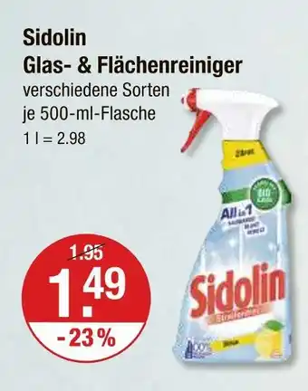 V Markt Sidolin glas- & flächenreiniger Angebot