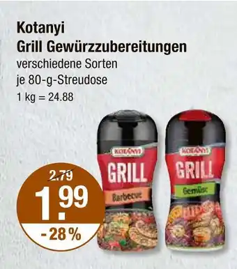 V Markt Kotanyi grill gewürzzubereitungen barbecue Angebot