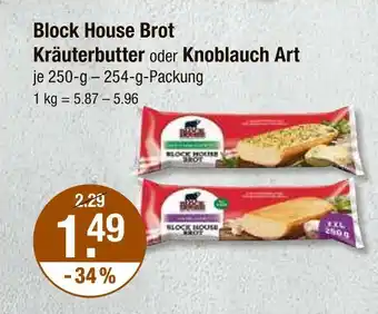 V Markt Block house brot kräuterbutter Angebot