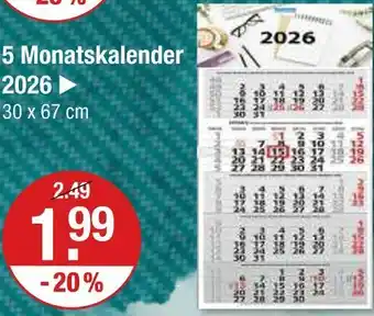 V Markt 5 monatskalender 2026 Angebot