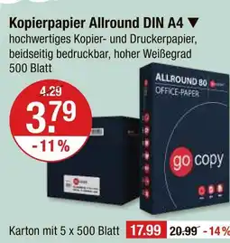 V Markt Go copy kopierpapier allround din a4 Angebot