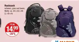 V Markt Rucksack schwarz Angebot