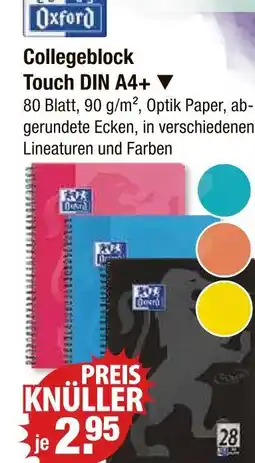V Markt Oxford collegeblock touch din a4+ Angebot