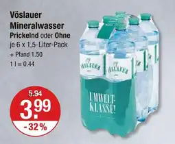 V Markt Vöslauer mineralwasser prickelnd Angebot