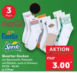 Kaufland Coca-cola quarter-socken Angebot