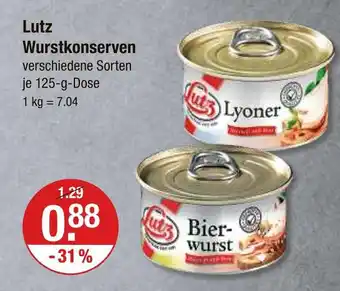V Markt Lutz lyoner Angebot