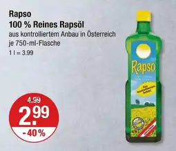 V Markt Rapso 100 % reines rapsöl Angebot