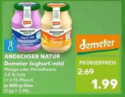 Kaufland Andechser natur demeter joghurt mild mango Angebot