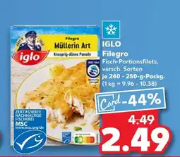 Kaufland Iglo filegro fisch-portionsfilets Angebot