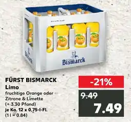 Kaufland Fürst bismarck limo fruchtige orange Angebot