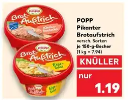 Kaufland Popp alaska-seelachs brotaufstrich Angebot