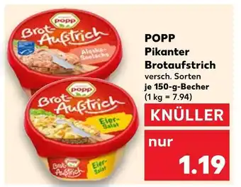 Kaufland Popp alaska-seelachs brotaufstrich Angebot