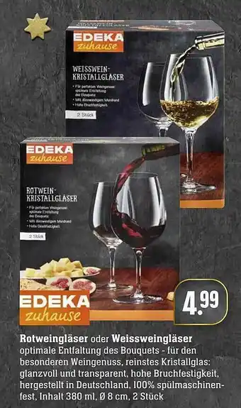 Edeka Edeka Zuhause Rotweingläser Oder Weissweingläser Angebot