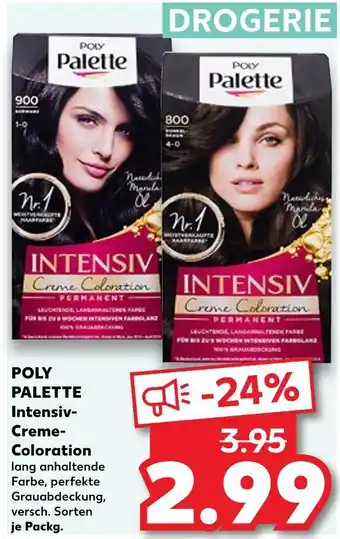 Kaufland Poly palette intensiv-creme-coloration 900 schwarz Angebot