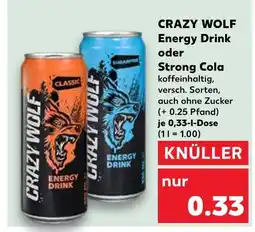 Kaufland Crazy wolf energy drink classic Angebot