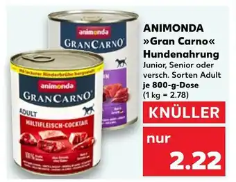 Kaufland Animonda gran carno hundenahrung junior Angebot