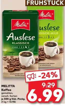 Kaufland Melitta kaffee auslese klassisch Angebot