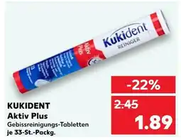Kaufland Kukident aktiv plus gebissreinigungs-tabletten Angebot