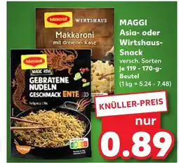 Kaufland Maggi asia- oder wirtshaus- snack Angebot