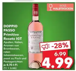 Kaufland Doppio passo primitivo rosato igt Angebot
