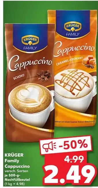Kaufland Krüger family cappuccino schoko Angebot